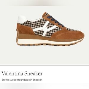 Veronica Beard Valentina Sneakers Prince Of Whales Houndstooth Suede Size 9